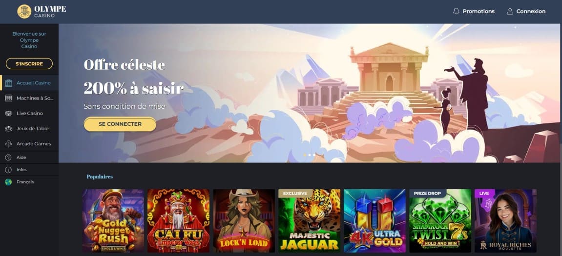 Olympe Casino Site Web Site Officiel du OlympeCasino en Ligne en France
